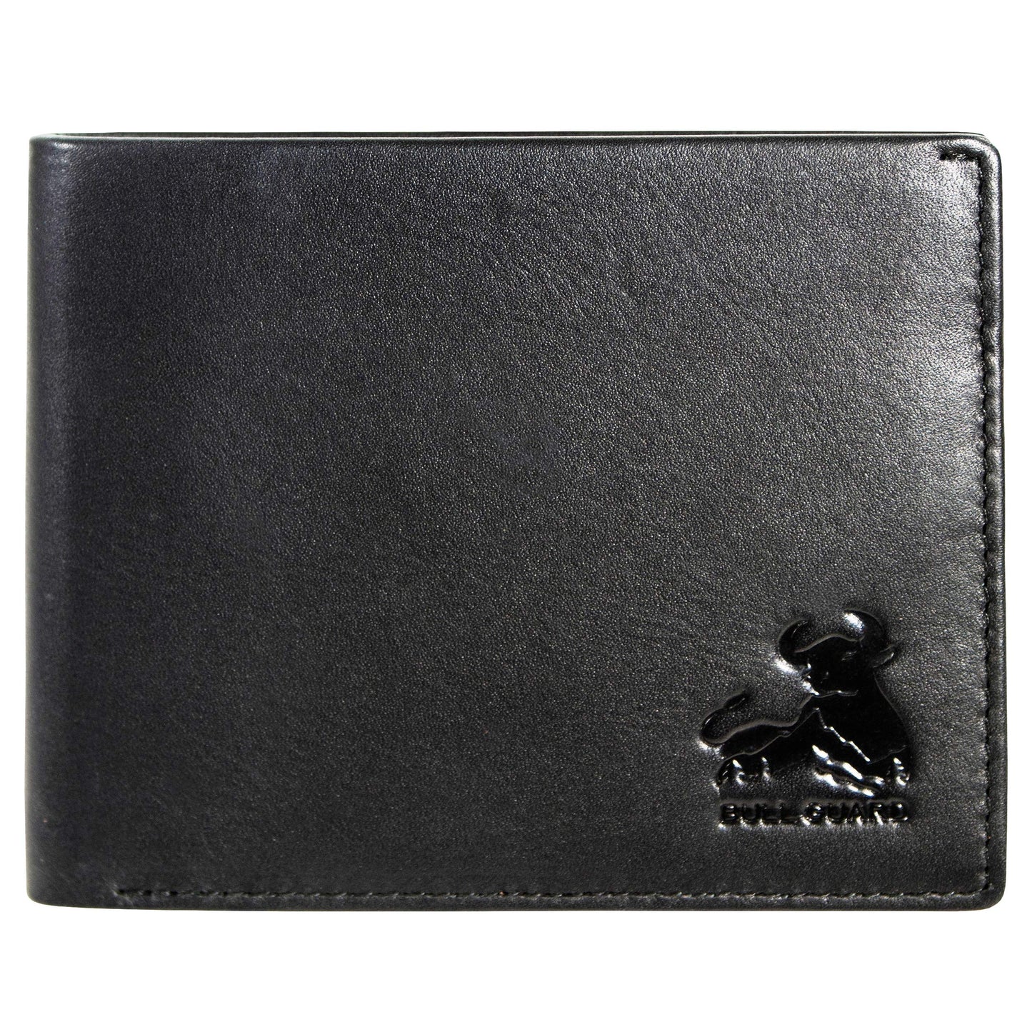 BULL GUARD RFID Blocking Wallet For Men Bifold Soft Black Genuine Nappa Leather Secure and Durable Extra Capacity Billfold with 11 Credit Cards