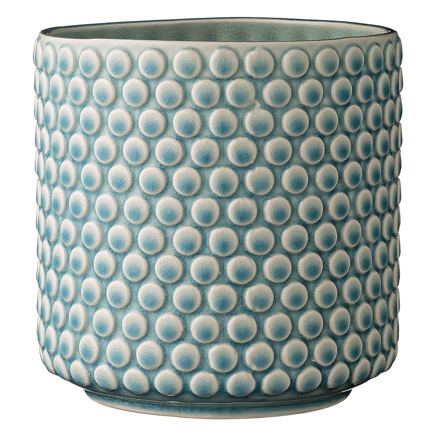 Bloomingville Sky Blue & Cream Stoneware Pot with Crackle Finish