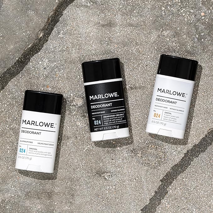 No. 024 Deodorant 2.5 oz, Jojoba Esters, Coconut Oil, Shea Butter & Tapioca Starch for Odor Protection, Formulated without Aluminum & Baking Soda, Fresh & Zesty Cedarwood + Sea Salt Scent