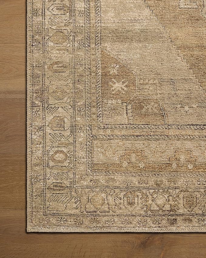 Loloi Amber Lewis Cambria Collection CBR-03 Taupe/Antique Bronze 6'-0" x 9'-0" Area Rug Jute, Neutral, Vintage Style, Antique Tone, Living, Bedroom, Dining, Carpet