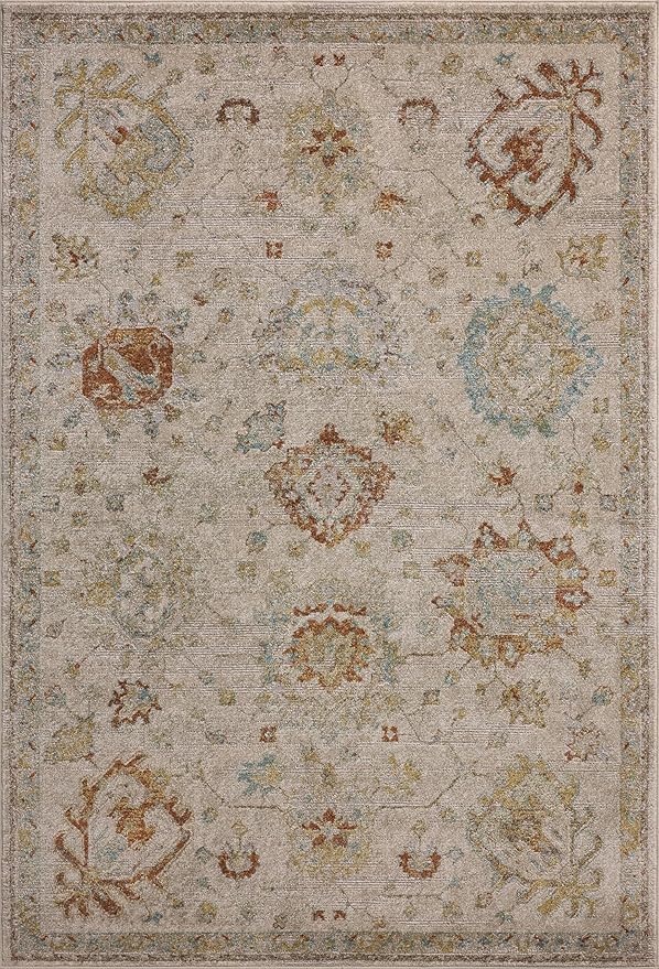 Loloi Magnolia Home by Joanna Gaines Mona Collection MOA-02 Oatmeal/Multi 8'-10" x 12' Area Rug
