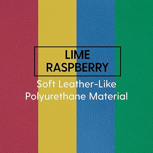 Factory Direct Partners SoftScape 15 inch Round Classroom Floor Cushions with Handles; Flexible Seating for Daycare, Preschool, Playroom; 2 inch Thick Deluxe Foam (4-Piece)- Lime/Raspberry, 12223-LMRS