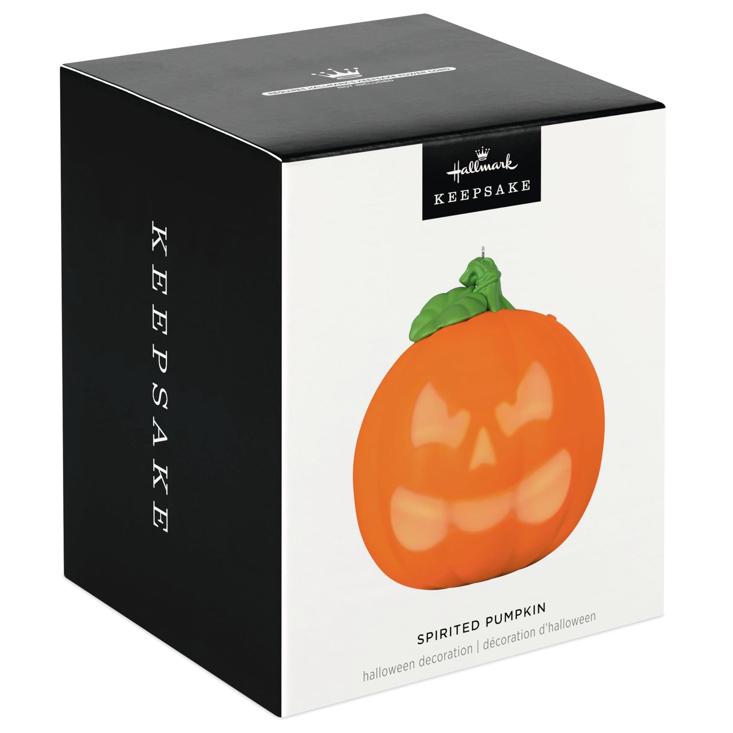 Hallmark Keepsake Halloween Ornament, Spirited Pumpkin With Light and Sound, Halloween Gifts