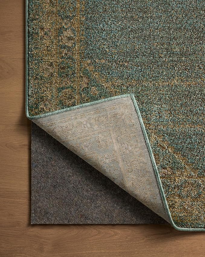 Loloi Magnolia Home by Joanna Gaines Mona Collection MOA-04 Aqua/Wheat 10'-0" x 14'-0" Area Rug