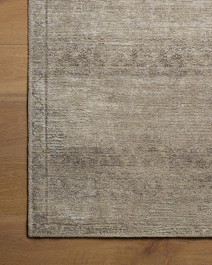 Loloi Amber Lewis Cambria Collection CBR-01 Ash/Bark 5'-0" x 7'-6" Area Rug Jute, Neutral, Vintage Style, Antique Tone, Living, Bedroom, Dining, Carpet
