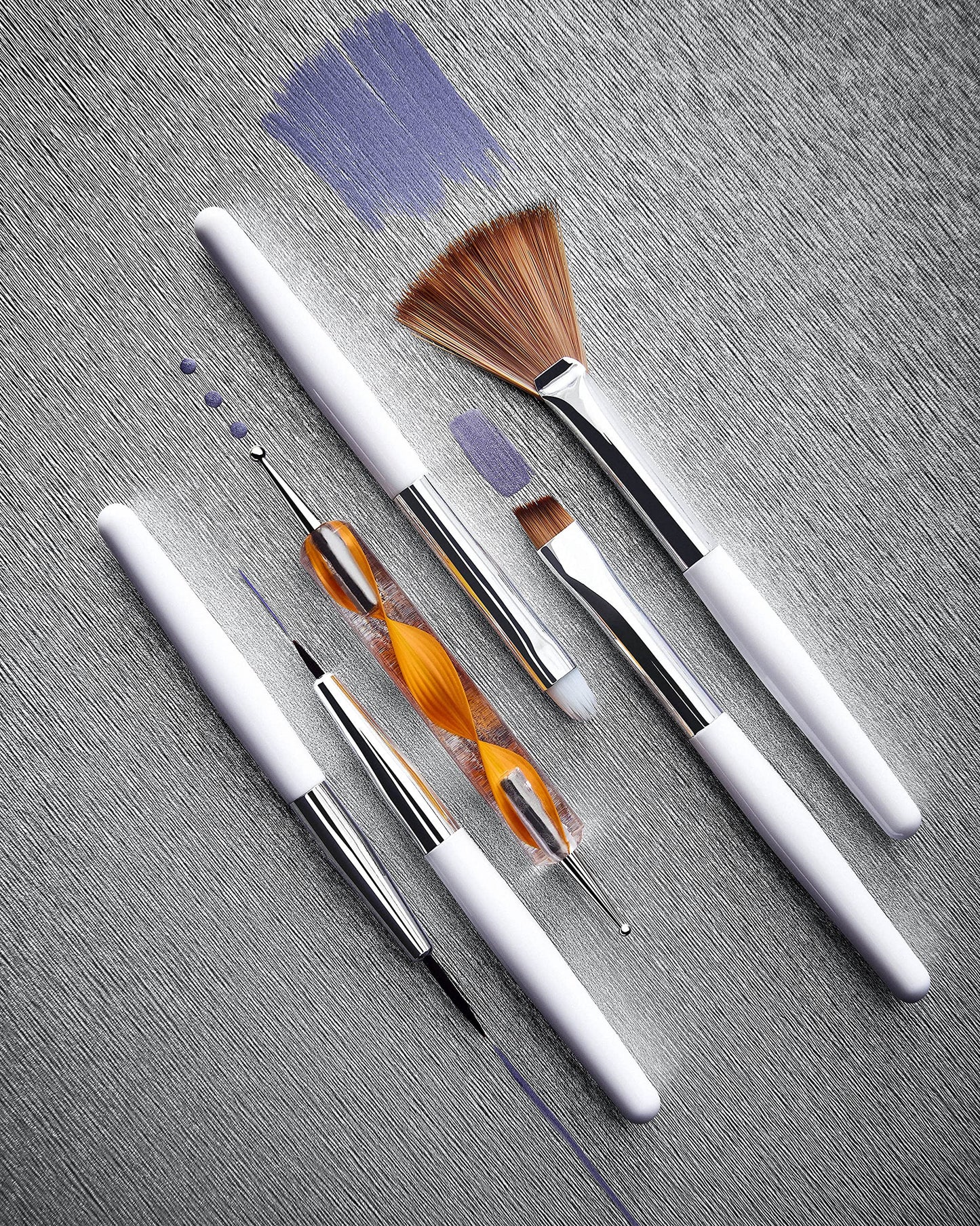 Sally Hansen Nail Salon Pro Brush Kit, 2 Pack, Nail Art Brush Kit, Nail Tools