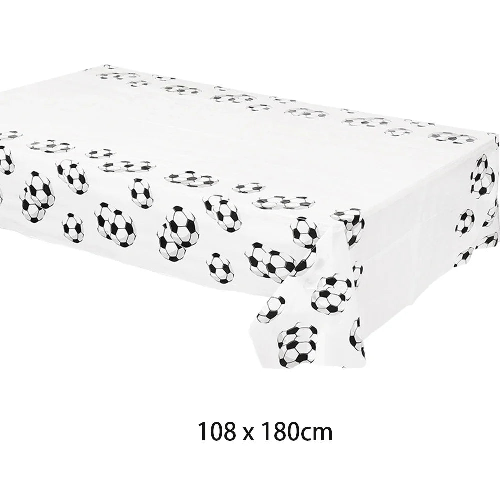 Soccer Party Disposable Tableware Paper Plates Cups Napkins Tablecloth Soccer Birthday Party Decoration